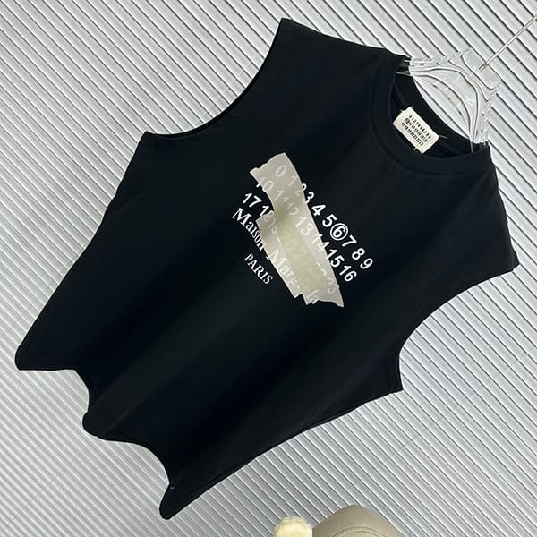 希少MM6 メゾン マルジェラ ナンバリング ロゴ Tシャツ ベスト 偽物 2色 Mat54728